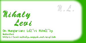 mihaly levi business card